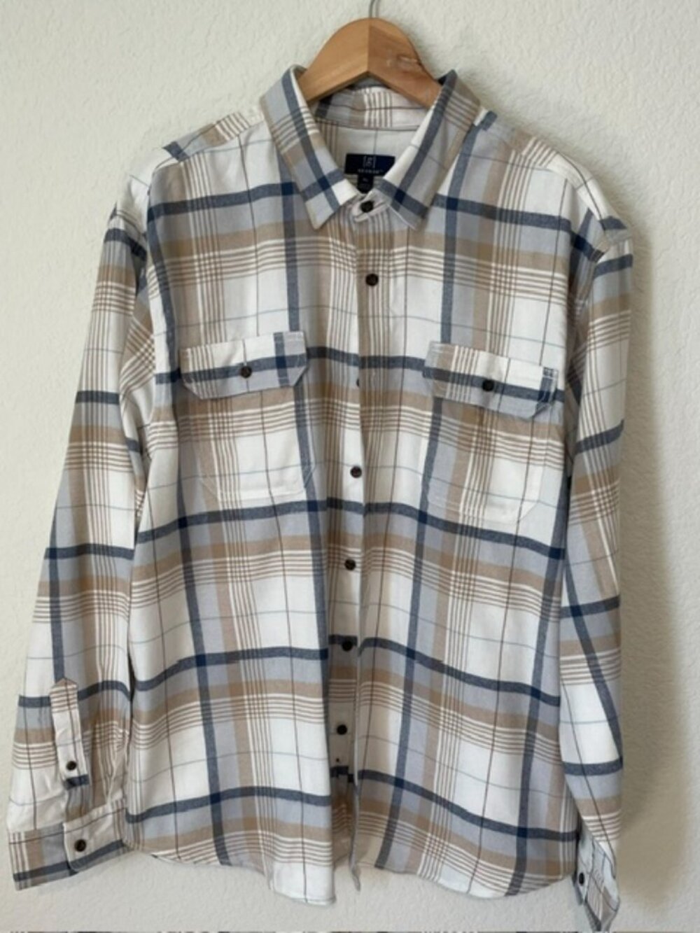 Men's George Flannel Button-up Long Sleeve Size XL